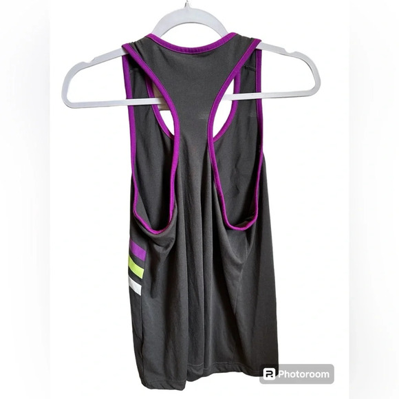 🥳 Adidas Gray/ Purple Racerback Tank- Women’s Large - Picture 3 of 4